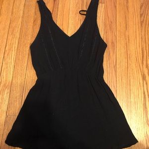 Black v-neck romper